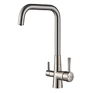 Смеситель для кухни с подключением фильтра Shevanik S528L, сатин