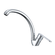 Смеситель Prohanss для кухни С-образный поворотный излив, хром (P64.41)