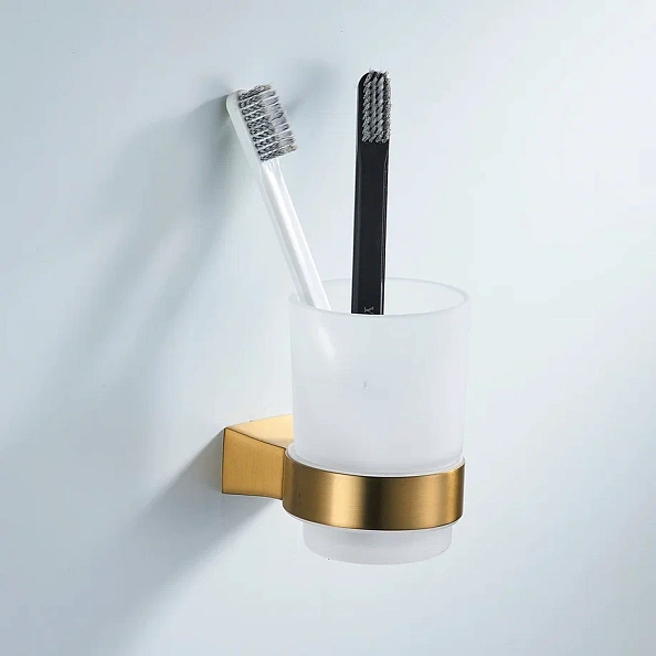 Стакан для ванной комнаты Shevanik SG5712G, золотой сатин