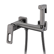 Смеситель Raglo R51.51.09 с гигиеническим душем настенный , графит