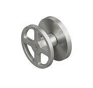 Вентиль Quadro design Valvola02, переключающий (дивертор), на 2 выхода, 1/2", сталь брашированная (20 64 AS)