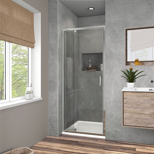 Душевая дверь Vincea Intra (VDP-1I7080CL) 700/800х1900 мм, хром, стекло прозрачное