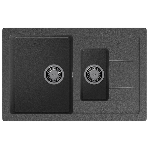 Кухонная мойка GranFest QUADRO 775KL, графит