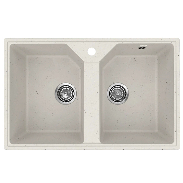 Кухонная мойка Practik PR-M-770-001 (без сифона), белый камень