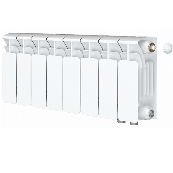 Биметаллический радиатор Rifar Base Ventil 200, 8 секций, с нижним правым подключением