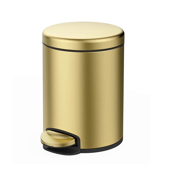 Мусорное ведро Raglo R360.106.03 с педалью для открывания, сатин золотой