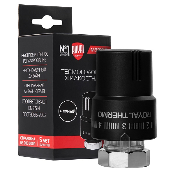 Термоголовка жидкостная Royal Thermo М30х1,5 (черный) (RTO08.03)