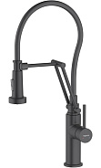 AQ1388MB ЕВРОПА смеситель для кухни 2 jet (профессиональный), матовый черный