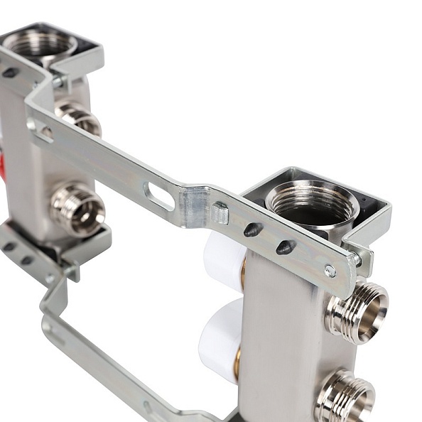 Коллектор Rommer 1"x3/4" на 2 контура с расходомерами (нерж. сталь) (RMS-1200-000002)