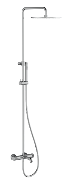 Душевая стойка Splendy Relax P термостатический смеситель с фиксированным изливом хром (RP208ZTR30C1CR)