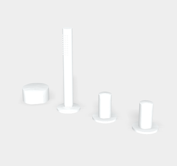 Смеситель для ванны и душа Fima Carlo Frattini So, белый матовый (F3174/1BS)