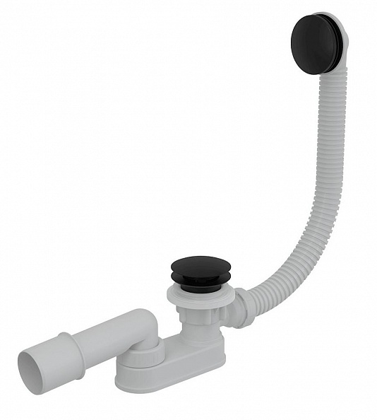 Слив-перелив для ванны AlcaPlast (A507BLACK) click/clak черный матовый