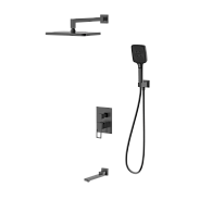 Душевая система для ванны и душа DQ Dortmund встраиваемая с изливом графит (DA1715606)