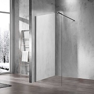Душевая перегородка Vincea Walk-In (VSW-1H100CLGM) 1000х2000 мм, вороненая сталь, стекло прозрачное