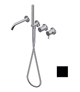 Смеситель для ванны и душа Ritmonio Diametro35 S, на 2/3 потребителя, с поворотным переключателем, черный (PR52EC201C04)