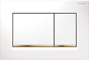 115.883.KK.1 Клавиша смыва Sigma 30, двойной смыв, к 111.300/350/361/362/380/390/796 белый/золото/белый