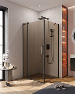 Душевой уголок Cezares Slider 100x100x195 мм, прямоугольный, nero (SLIDER-AH-1-100-100/110-BR-NERO)