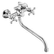 Смеситель Splenka S81.221 для ванны и душа универсальный вентильный поворотный излив 30 см, хром