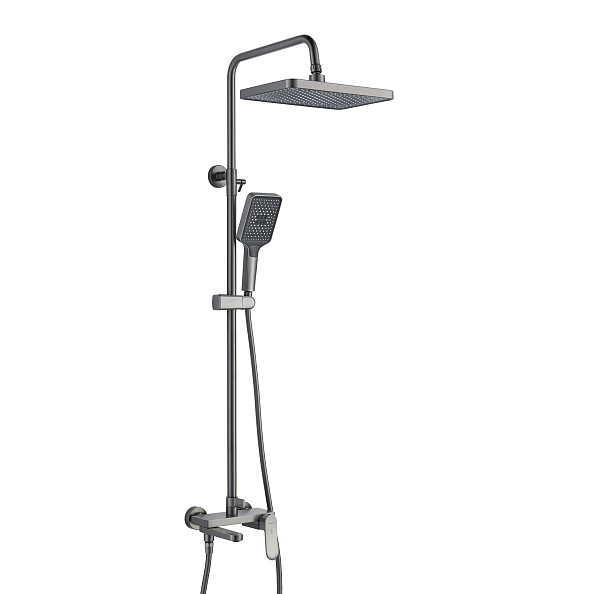 Душевая система Shevanik S4536T, оружейная сталь