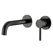 Смеситель для раковины встраиваемый Knotlor SS-25/GM, оружейная сталь