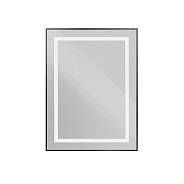 Зеркало в алюминиевой раме со встроенным светильником BelBagno Kraft 600 х 32 х 800 (SPC-KRAFT-600-800-SENS-NERO)