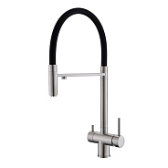 Смеситель для кухни с гибким изливом и подключением фильтра Maretti Calabria S CAS31RGF19, сатин