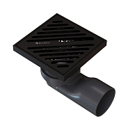 Душевой трап точечный Knotlor SDSL100BL, матовый черный