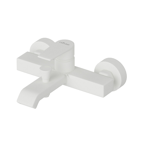 Смеситель для ванны и душа Cezares Nautic, белый матовый (NAUTIC-VM-BIO)