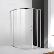 Душевой уголок Cezares Molveno 130x130x195 мм, полукруглый, хром (MOLVENO-R-11-100+30-C-Cr-IV)