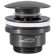 Донный клапан для раковины Hansberge H107BG, графит