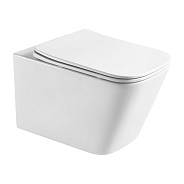 AQ1505T-00 ЛИБРА Унитаз подвесной TORNADO безободковый 510*345*340, тонкое сиденье с механизмом плавного закрывания, крепеж