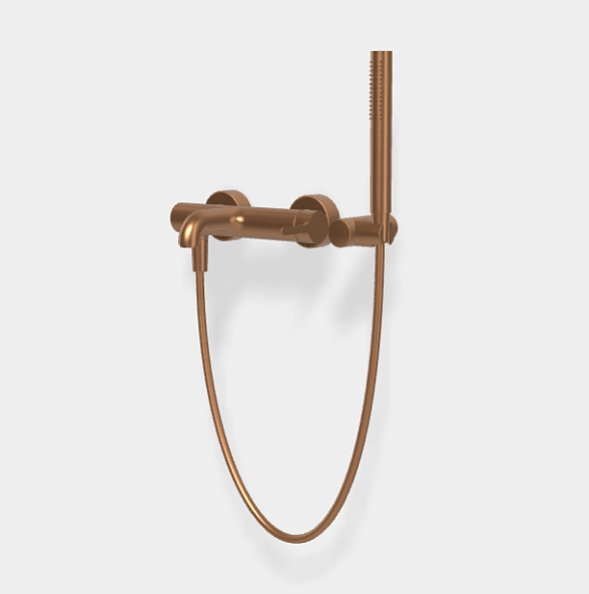 Смеситель для ванны и душа Fima Carlo Frattini Snap, бронза брашированная янтарная (F3114ZS)