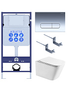 SET AQUATEK ЛИБРА T-016 4в1 (рама AQUATEK Standard INS-0000012+крепеж KKI-0000002+KDI-0000016+унитаз ЛИБРА AQ1505T-00 с тонким сиденьем soft-close)