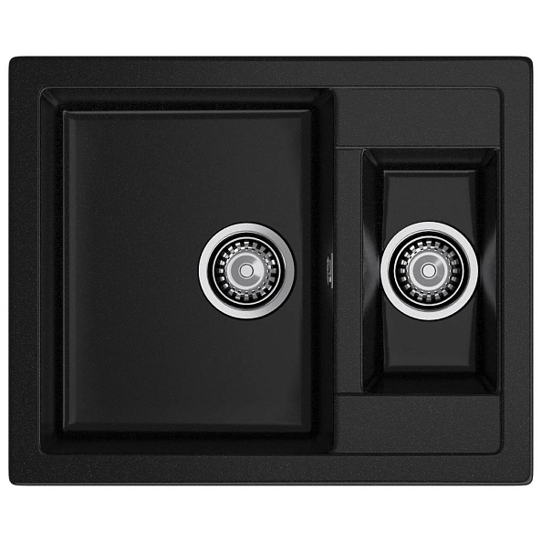 Кухонная мойка GranFest QUADRO 610K, черный