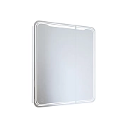 Зеркало шкаф Mixline "ВИКТОРИЯ" 700*800 (ШВ) 2 створки, левый, сенсорный выкл, светодиодная подсветка