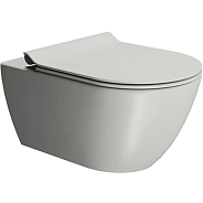Унитаз подвесной безободковый GSI Pura 550 мм х 360 мм, с Swirlflush, с крепежом, Cenere Matte (8815FR517)
