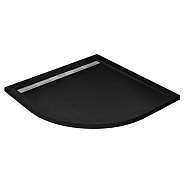 Поддон из искусственного мрамора Cezares 900х900 мм, чёрный матовый (TRAY-AS-R-90-30-NERO)