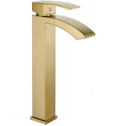 Смеситель для раковины высокий Grocenberg GB3007MG, матовое золото