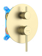 AQ1346BG ЕВРОПА смеситель для ванны 2 режима (внешняя и скрытая часть), шлиф. золото