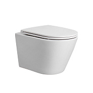 AQ1904-00 ВЕГА Унитаз-компакт подвесной безободковый 490*360*320мм, тонкое сиденье с механизмом плавного закрывания, крепеж