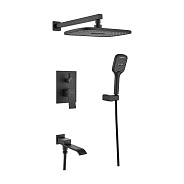 Душевая система встраиваемая Shevanik S4035H, черный