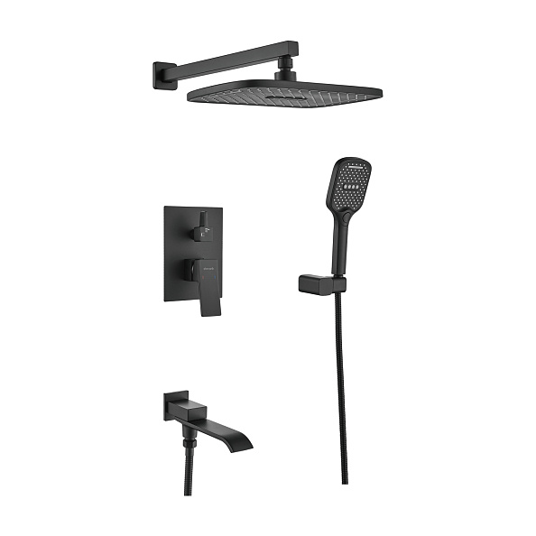 Душевая система встраиваемая Shevanik S4035H, черный