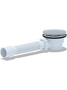 Сифон для душевого поддона 1 1/2**90,h 65 с гофрой 375*40/50,металл.