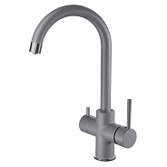 Смеситель для кухни с подключением фильтра GranFestGF-Z-5422, темно-серый