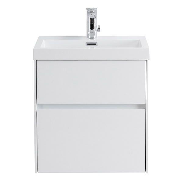 База под раковину подвесная BelBagno Pietra Mini 494х400х395 мм, Bianco Lucido (PIETRA MINI-500AS-2C-SO-BL)