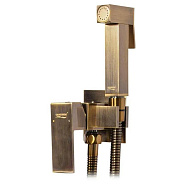 Гигиенический душ со смесителем встраиваемый Grocenberg GB002BR, бронза