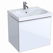 Тумба под раковину Geberit Acanto 595x535x476 мм, белое стекло (500.609.01.2)