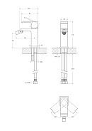 Смеситель для биде CEZARES PORTA sunset (PORTA-BS1-SS)