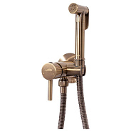 Гигиенический душ со смесителем встраиваемый Hansberge H3099BR, бронза