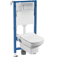 Комплект инсталляция и унитаз подвесной стандартные Geberit Delta Dama Senso, белый (458.163.21.R1)